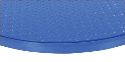 Vestil Steel 30 In. Carousel, 2K Capacity, Round Tread Top Plate Blue