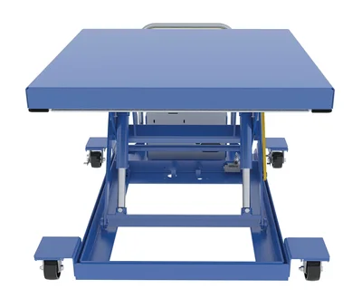 Vestil Steel DC Heavy Duty Low Profile Scissor Lift Carts 42 In. x 42 In. 2000 Lb. Capacity Blue