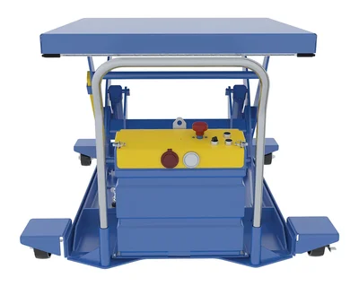 Vestil Steel DC Heavy Duty Low Profile Scissor Lift Carts 42 In. x 42 In. 2000 Lb. Capacity Blue