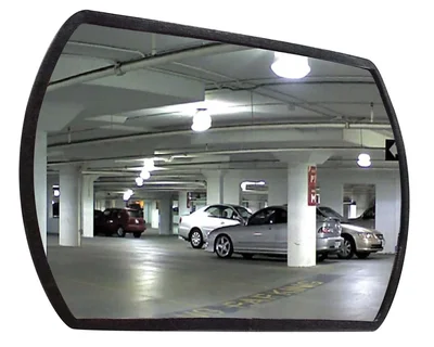 Vestil CNVX-3624 Acrylic Rectangular Convex Indoor Mirror 36 In Diameter 30+ Ft Viewing Distance Silver An acrylic Convex mirror eliminat