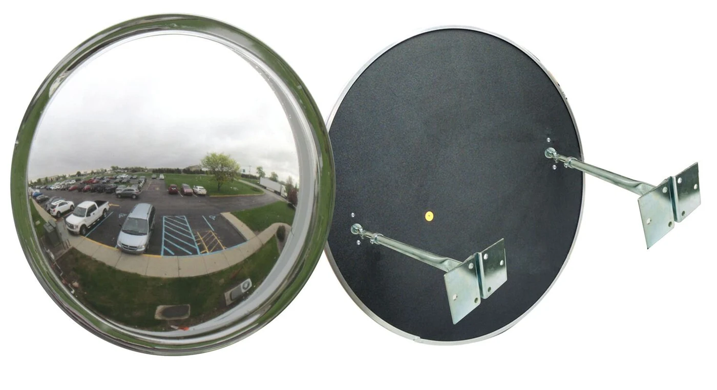 Vestil CNVX-WO-16 Acrylic Deep Outdoor Convex Mirror 18 In