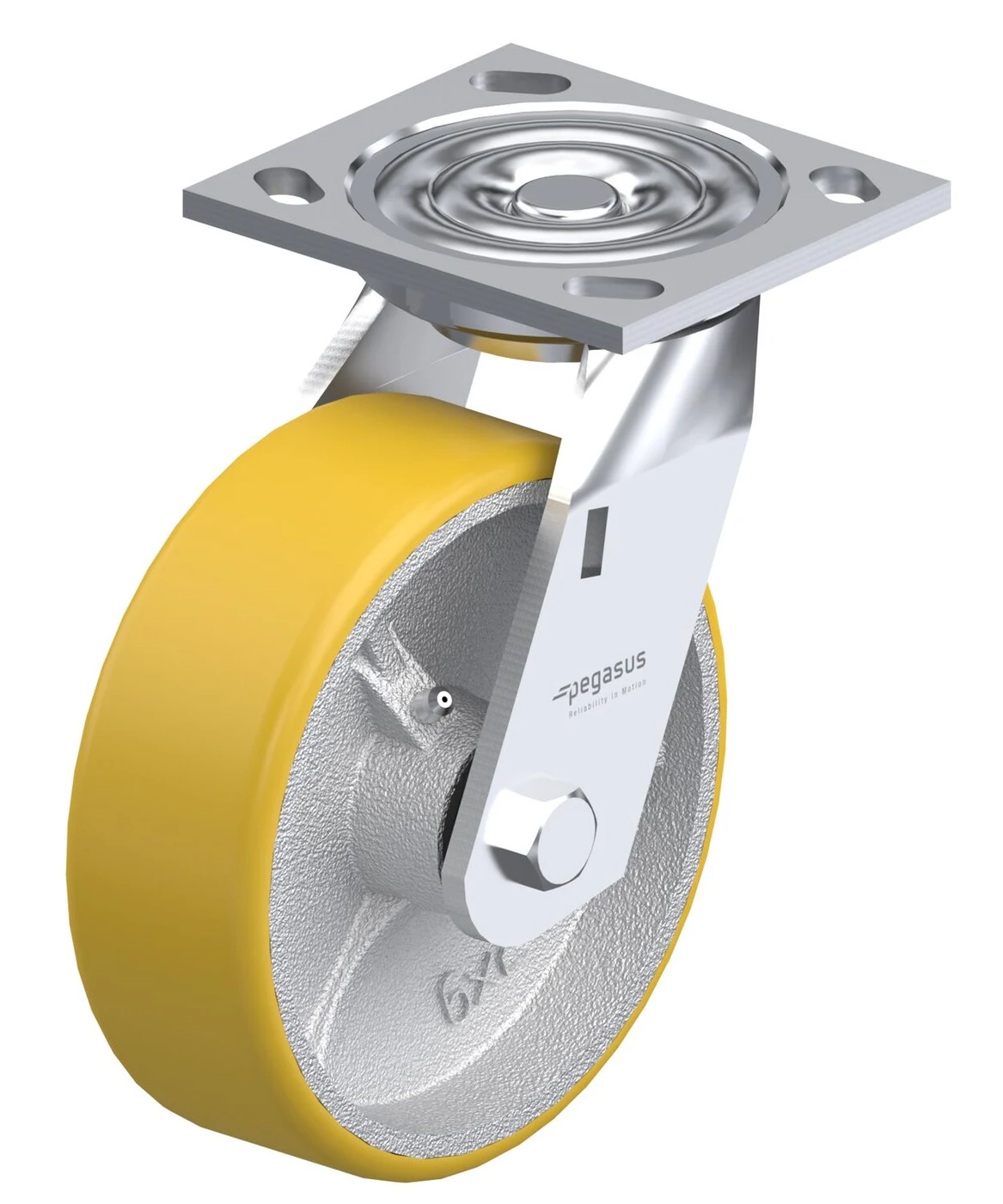 Vestil CST-BL-5X2PU-S Polyurethane Swivel Caster 5 In