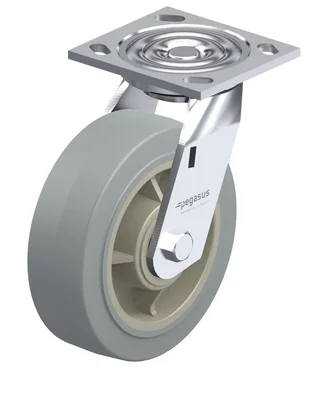 Vestil CST-BL-8X2TPR-S Thermoplastic Swivel Rigid Caster 8 In