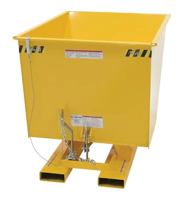 Vestil D-100-HD-YEL SELF-DUMP HOPPER HD 1 CU YD