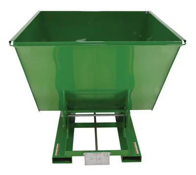 Vestil Steel Medium Duty Self Dumping Hopper 2 Cubic Yard 4000 Lb. Capacity Green