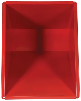 Vestil Steel Light Duty Self Dumping Hopper 1/2 Cubic Yard 2000 Lb. Capacity Soda Red