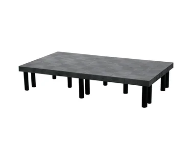 Vestil DRP-S-6636 Polyethylene Solid Top Dunnage Rack 66 In