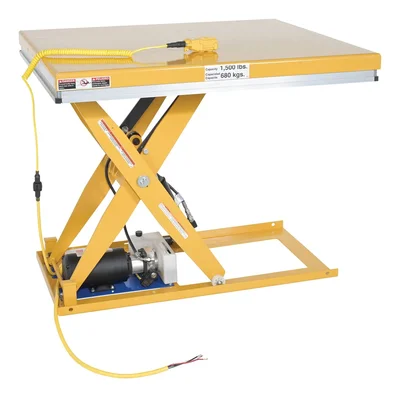 Vestil EHLT-WSI-4048-1.5-36 Steel Electric Hydraulic Scissor Table 40"x48" With Internal Power Unit 1,500 Lb