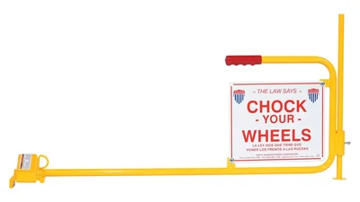 Vestil FRC-2 Steel Flag Rail Chock with Adjustable Height Leg