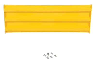 Vestil GR-F3R-BO-4-YL Steel 3 Ribbed Bolt On Style Guard Rail