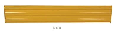 Vestil GR-F3R-BO-8-YL Steel 3 Ribbed Bolt On Style Guard Rail