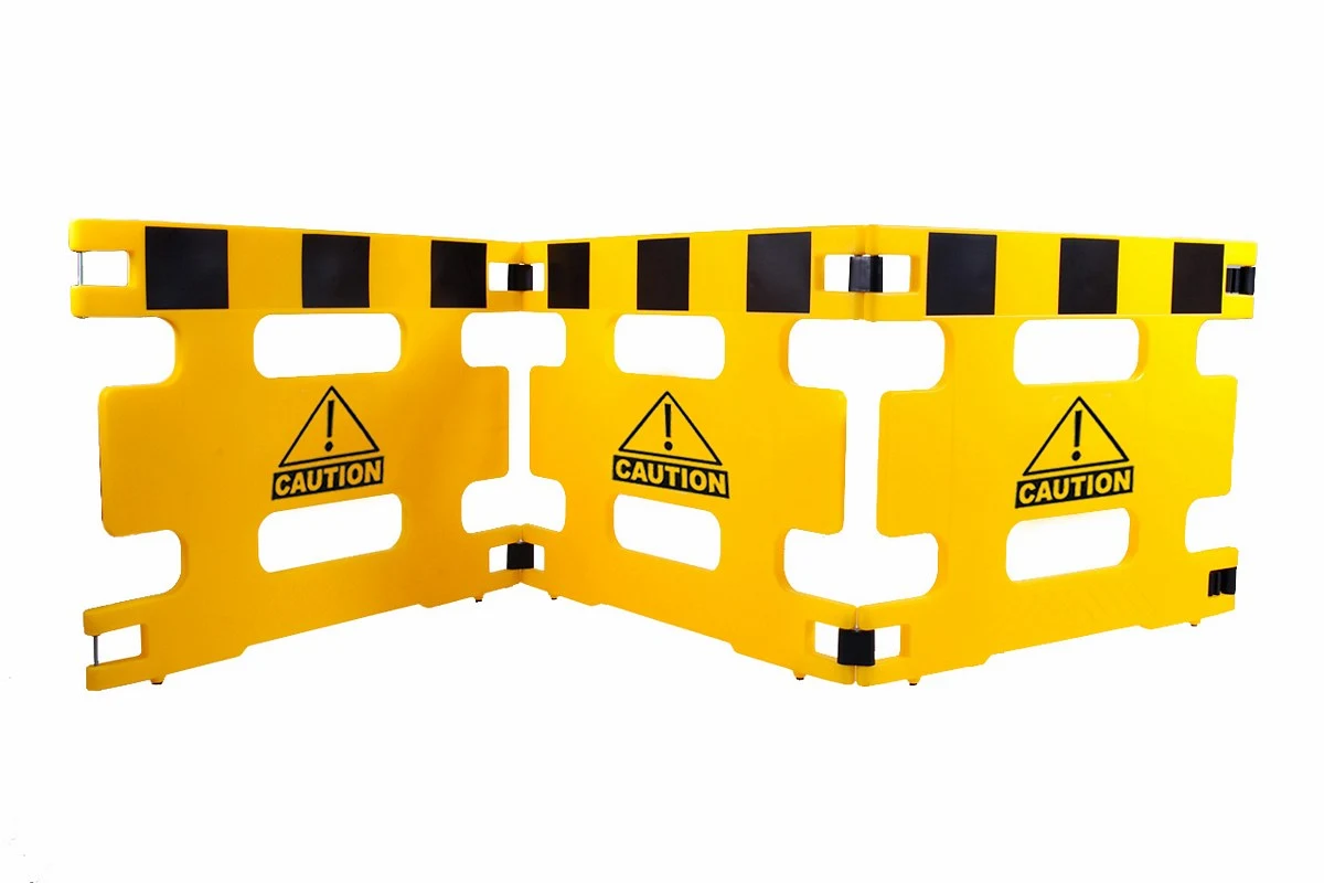 Vestil HG-3F Polyethylene 3 Panel Multi Purpose Barricades 111 In