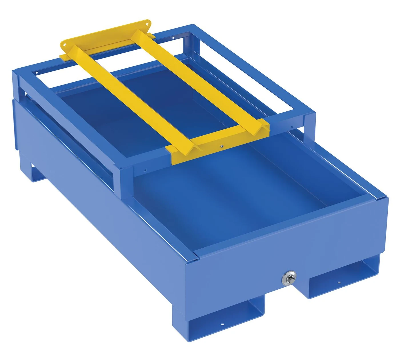 Vestil HSRB-1-BL Steel 1 Drum Horizontal Retention Basin 600 Lb
