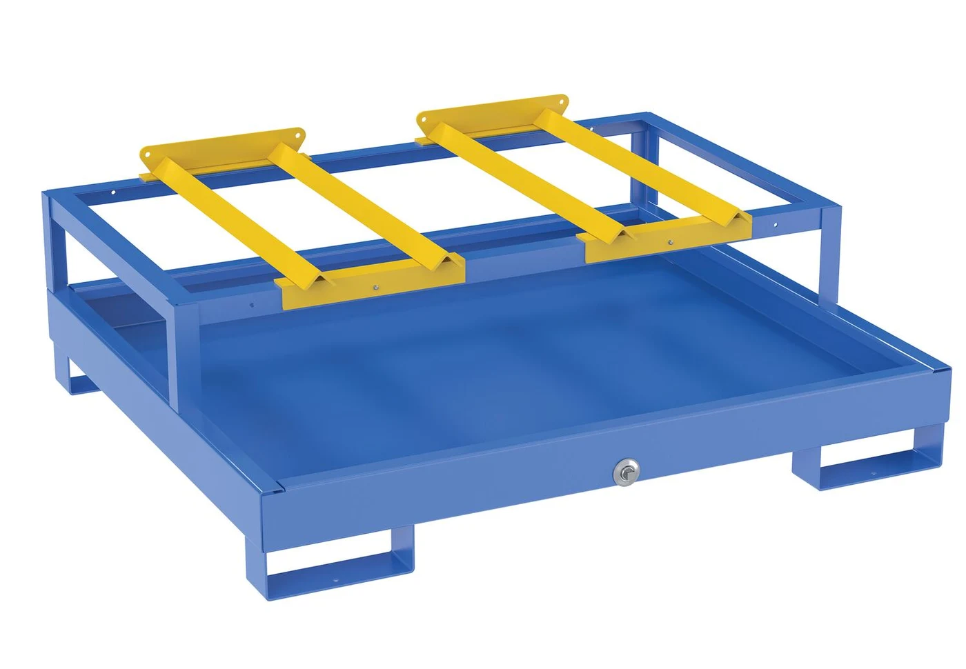 Vestil HSRB-2-BL Steel 2 Drum Horizontal Retention Basin 1,200 Lb