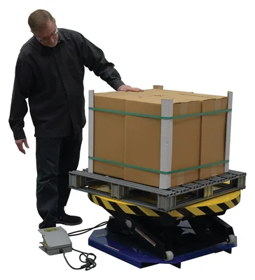 HST-40-ST POWERED LIFT TABLE W/MANUAL CAROUSEL 2000 lbs.