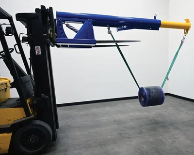 Vestil Steel Orbit Telescoping Lift Boom 24 In. Fork Pocket Center 4,000 Lb. Capacity Blue