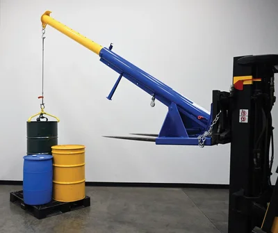 Vestil Steel Orbit Telescoping Lift Boom 24 In. Fork Pocket Center 4,000 Lb. Capacity Blue