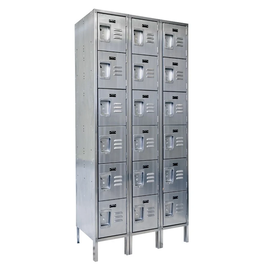 Vestil LOCK-3618-SS63 Stainless Steel Lockers 3 Columns with 6 Rows 36 In