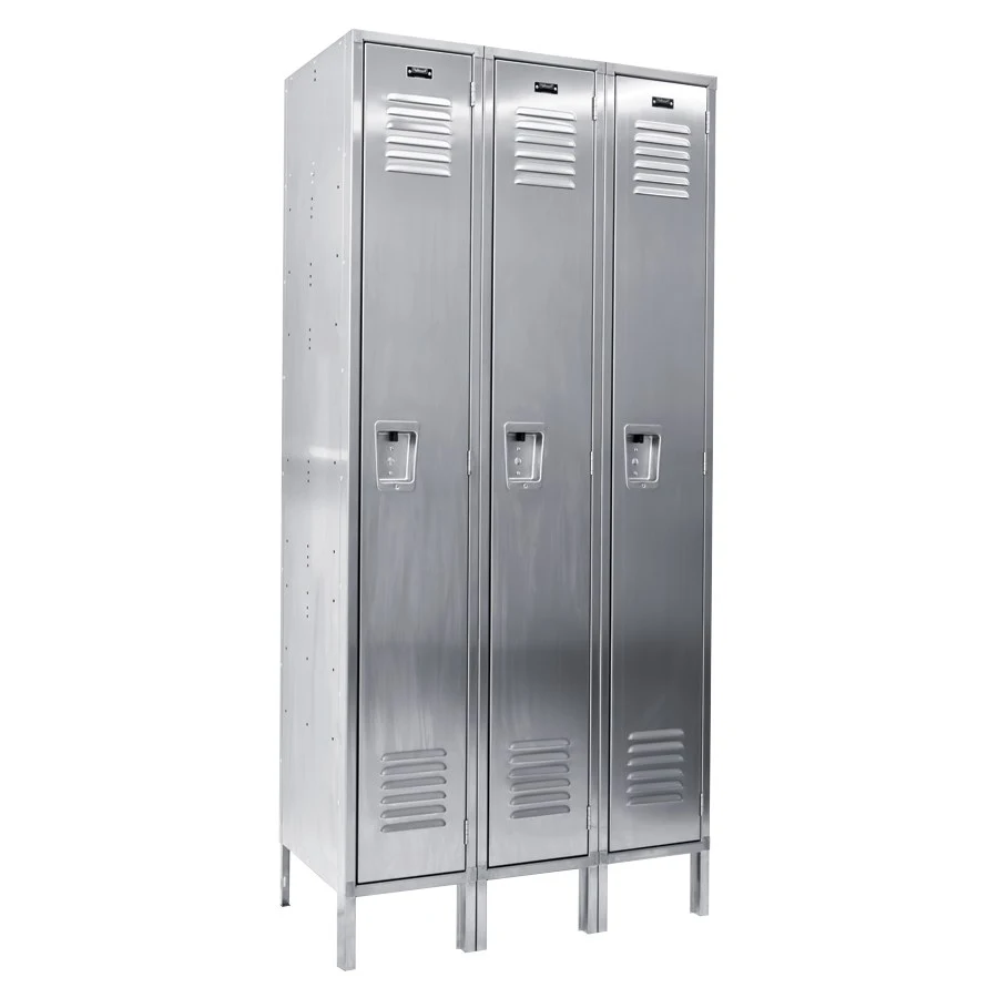 Vestil LOCK-3618-SSS3 Stainless Steel Lockers 3 Columns with 1 Row 36 In