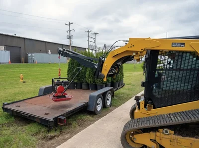 Vestil MPLA-HYD-50-2500 Hydraulic Steel Multi Purpose Lifting Attachment For Skid Loader 96 In