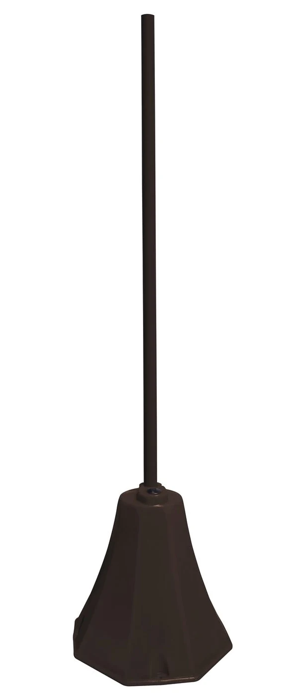 Vestil OSB-BRN Low Density Polyethylene Plastic Octagon Sign Base With Steel Post 8 In