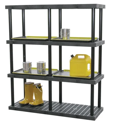Vestil PBSS-YLTRY Plastic Reactive Oxidizers Drip Tray Yellow For Use with PBSS Models Optional drip trays for the plastic bulk shelving &