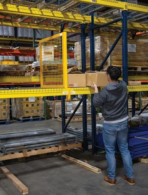 Vestil PRSD-3636 Steel Pallet Rack Shelf Divider 36 x 36 Yellow Pallet racks are often tightly packed and difficult to maneuver within an