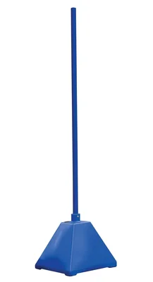 Vestil PYSB-B Low Density Polyethylene Plastic Pyramid Sign Base with Steel Pole 22 In