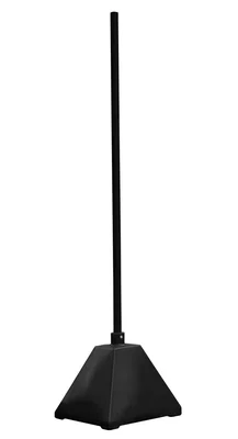 Vestil PYSB-BK Low Density Polyethylene Plastic Pyramid Sign Base with Steel Pole 22 In