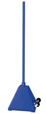 Vestil PYSB-W-B Low Density Polyethylene Plastic Pyramid Sign Base with Steel Pole and Wheels 22 In
