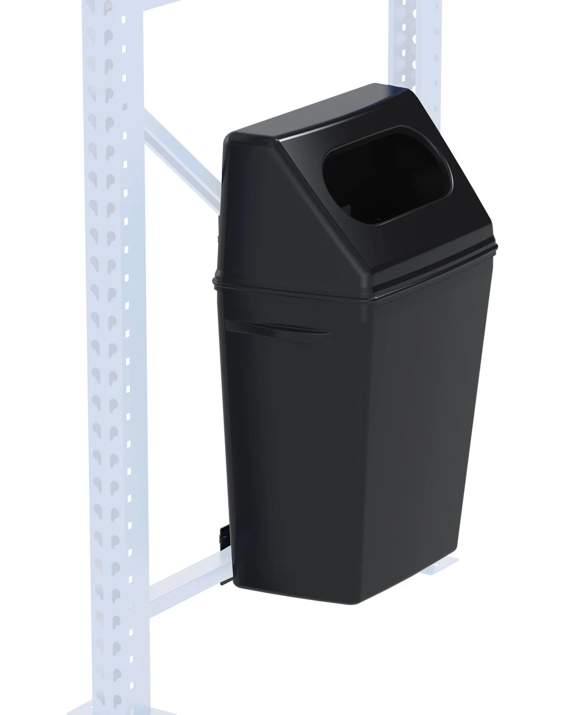 Vestil WDU-RM-20-BK Waste Disposal Unit Rack Mount Black Often times manufacturing and industrial workspaces are cramped and overcrowded