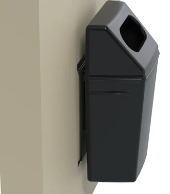 Vestil WDU-WM-20-BK Waste Disposal Unit Wall Mount Black Often times manufacturing and industrial workspaces are cramped and overcrowded