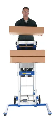 Vestil A-LIFT-LAD hand winch lift truck shown from an alternate angle