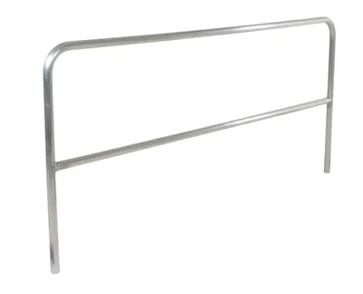 Vestil Aluminum Pipe Safety Railing 120 In. Length Silver