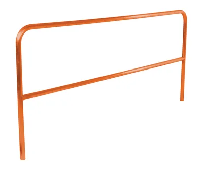Vestil Aluminum Pipe Safety Railing 120 In. Length Orange