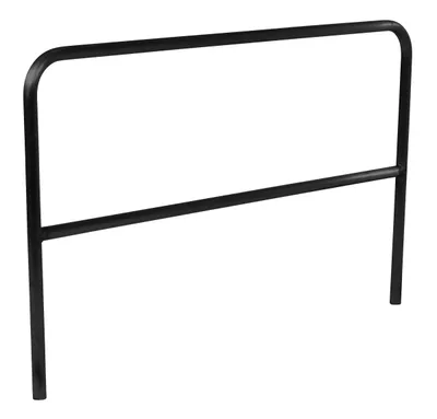 Vestil Aluminum Pipe Safety Railing 72 In. Length Black