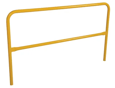 Vestil Aluminum Pipe Safety Railing 72 In. Length Yellow