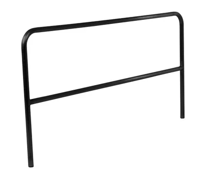 Vestil Aluminum Pipe Safety Railing 84 In. Length Black