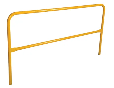 Vestil Aluminum Pipe Safety Railing 84 In. Length Yellow
