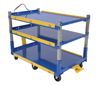 Vestil AEC-3660-3-GFN adjustable ergo cart