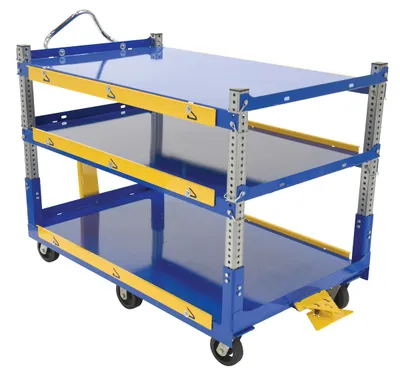 Vestil AEC-3660-3-MR adjustable ergo cart