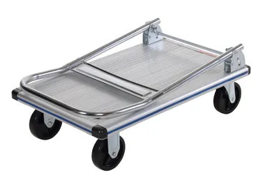 Vestil AFT-30-NM aluminum folding handle platform truck shown from an alternate angle