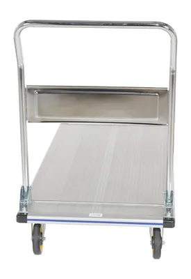Vestil AFT-48-NM aluminum folding handle platform truck shown from an alternate angle