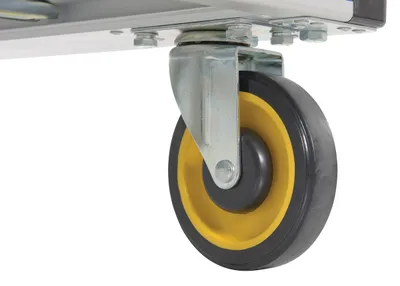Vestil AFT-48-NM aluminum folding handle platform truck shown from an alternate angle