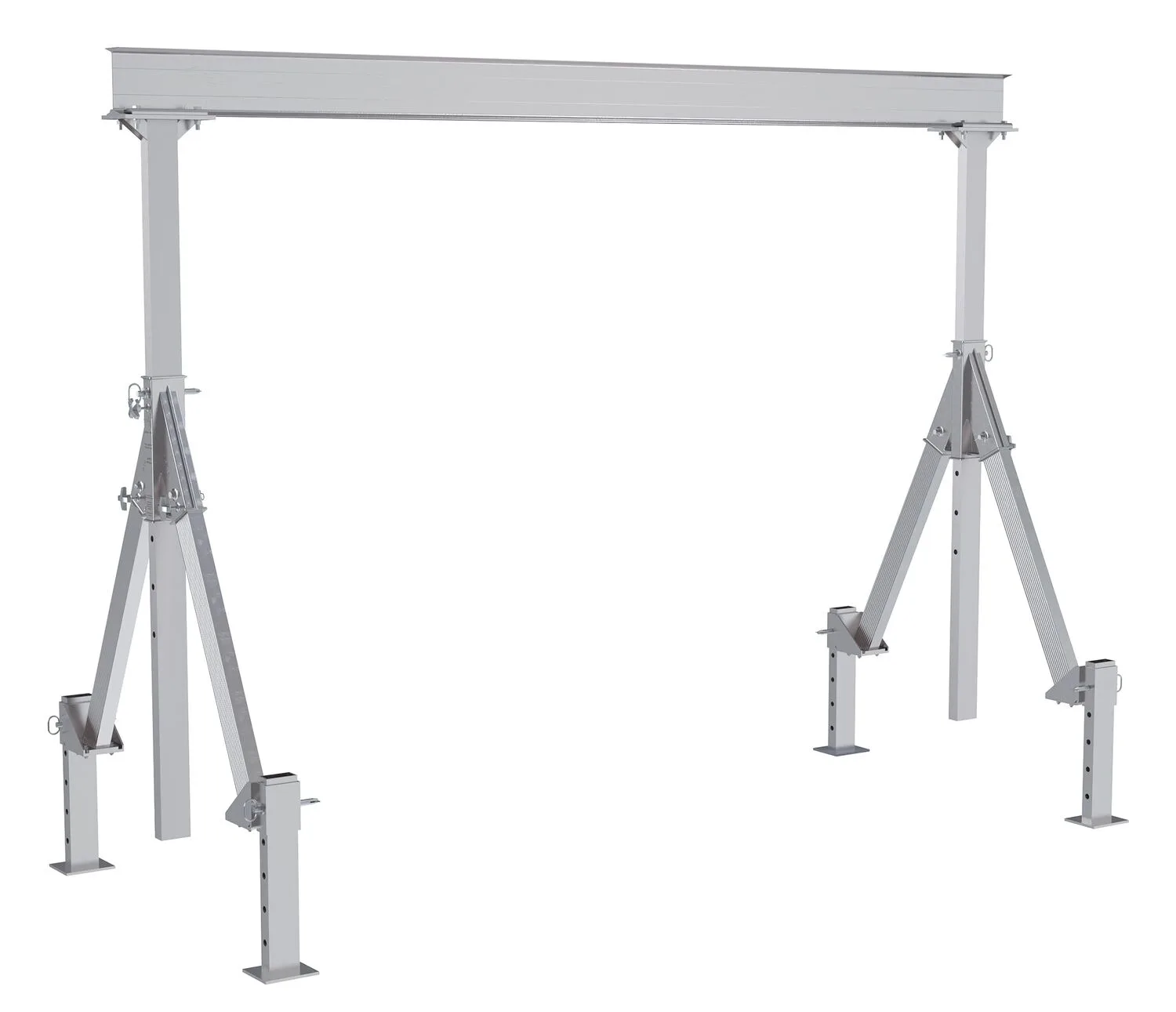 Vestil AHA-2-12-10-ALO adjustable height aluminum gantry cranes with adjustable leveling option