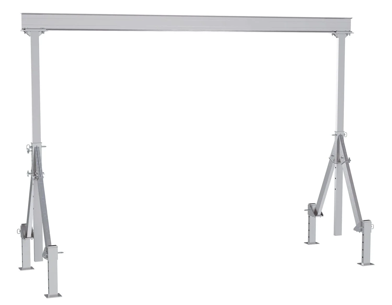 Vestil AHA-2-15-12-ALO adjustable height aluminum gantry cranes with adjustable leveling option