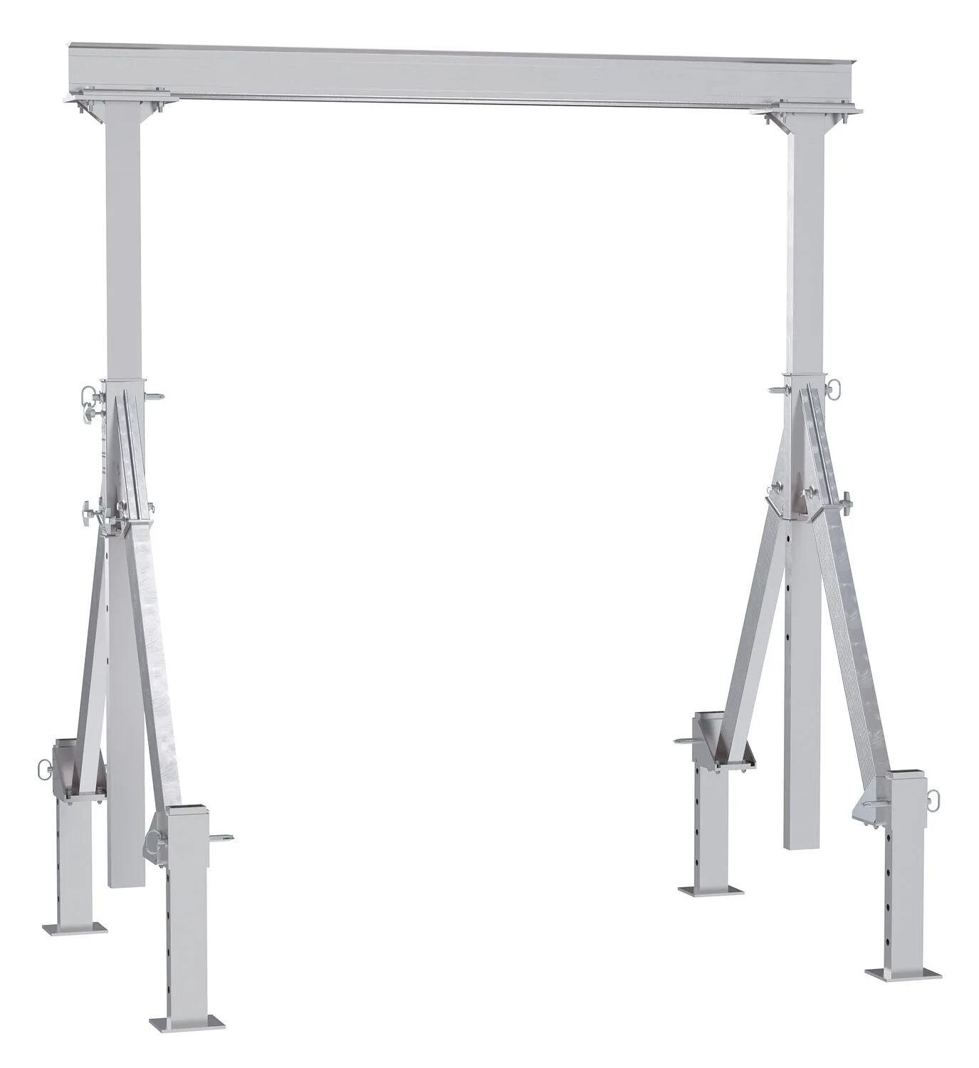 Vestil AHA-2-8-10-ALO adjustable height aluminum gantry cranes with adjustable leveling option