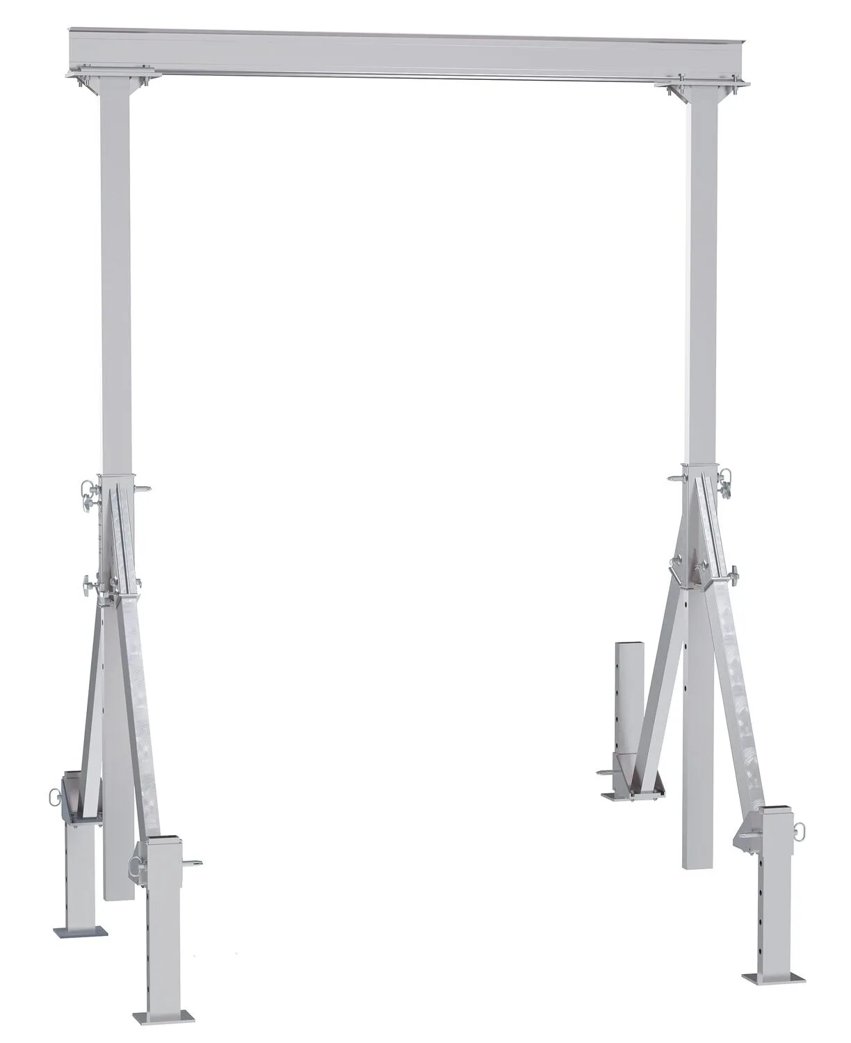Vestil AHA-2-8-12-ALO adjustable height aluminum gantry cranes with adjustable leveling option