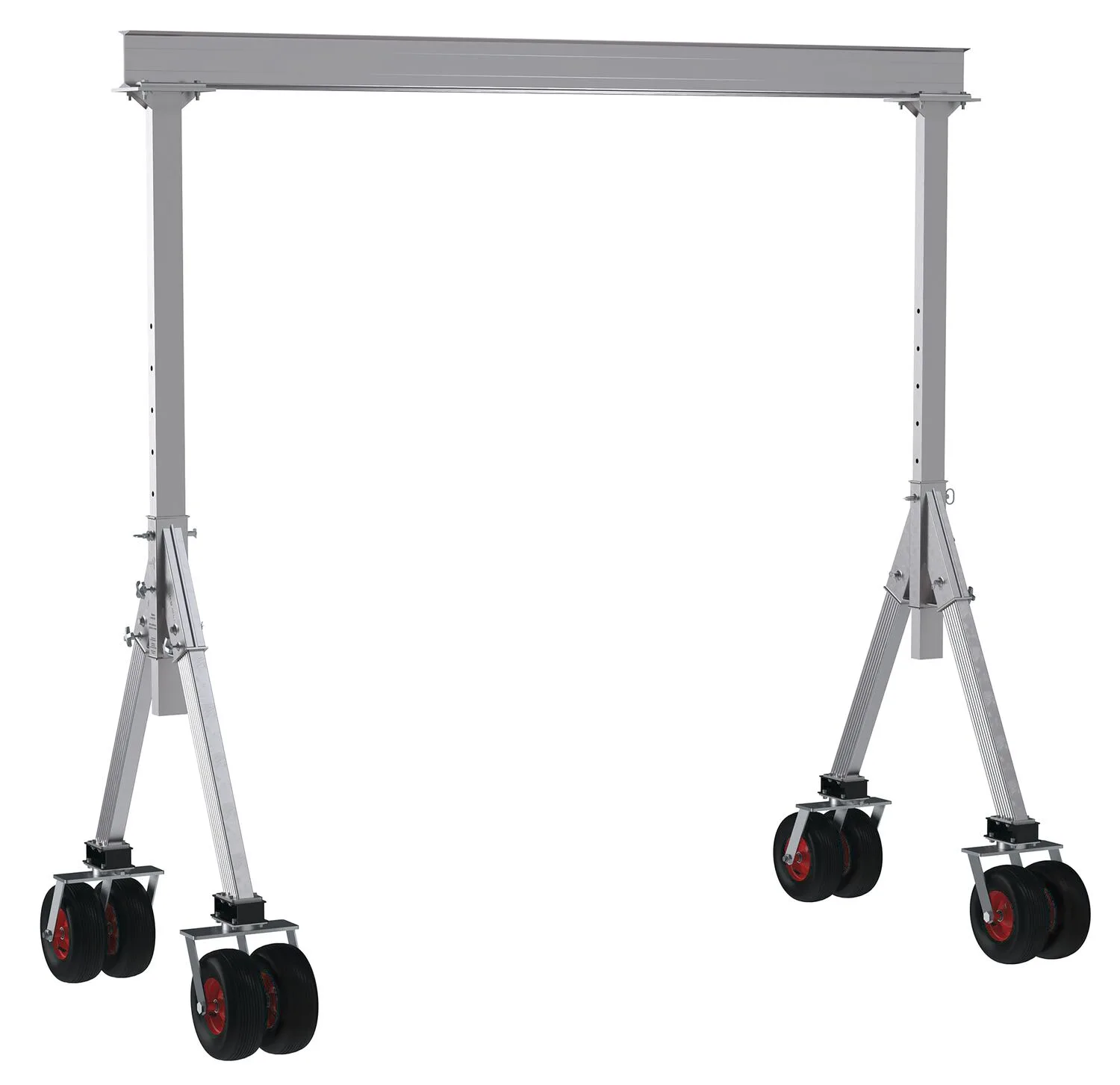 Vestil AHA-4-10-10-PNU adjustable height aluminum gantry cranes with pneumatic caster