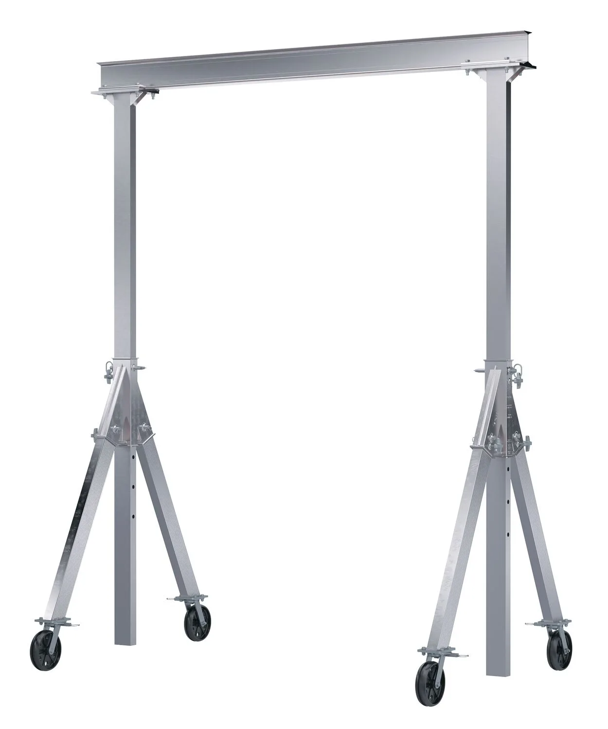 Vestil AHA-4-10-10-VG adjustable height aluminum gantry cranes with v-groove caster